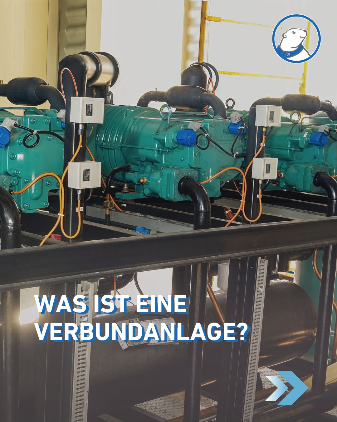 Das Bild zeigt eine mechanische Anlage, symbolisch für: Verbundanlage einfach erklärt So funktioniert moderne gewerbliche Kühlung
